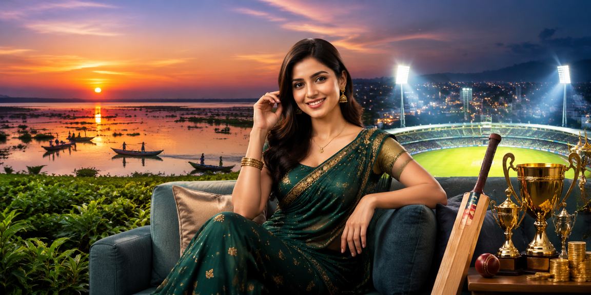 তাঙ্গুয়ার হাওরে চা বাগানের পরিবেশে ক্রিকেট বেটিং উপভোগ করছেন একজন ব্যবহারকারী